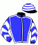 casaque portée par Provost D. jockey du cheval de course GALA CEN, information pmu ZETURF