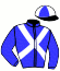 casaque portée par Valle Skar Mlle F. jockey du cheval de course ATHINEOS, information pmu ZETURF casaque portée par Valle Skar Mlle F. jockey du cheval de course ATHINEOS, information pmu ZETURF