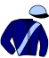 casaque portée par Abrivard L. jockey du cheval de course DERBY DE BERGAULT (FR), information pmu ZETURF