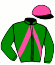 casaque portée par Lebourgeois Y. jockey du cheval de course IMPRESS ME (FR), information pmu ZETURF