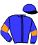 casaque portée par Coppens B. jockey du cheval de course EMIR SLY (FR), information pmu ZETURF