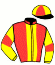 casaque portée par Ploquin P. Ph. jockey du cheval de course FLEUR DE SUBLIGNY (FR), information pmu ZETURF