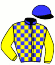 casaque portée par Gougeon R. jockey du cheval de course GRAND GARNIER (FR), information pmu ZETURF