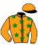 casaque portée par Laigron An. jockey du cheval de course GLASGOW RANGERS, information pmu ZETURF