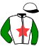 casaque portée par Guerineau F. jockey du cheval de course HERVOR JENILOU (FR), information pmu ZETURF