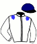 casaque portée par Abrivard M. jockey du cheval de course HIATUS, information pmu ZETURF