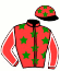 casaque portée par Marie B. jockey du cheval de course HARROGATE, information pmu ZETURF