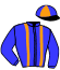 casaque portée par Caillet Dav. jockey du cheval de course DJANGO DU JAGUY, information pmu ZETURF