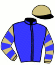 casaque portée par Gence F. jockey du cheval de course JUSTE DU GERS, information pmu ZETURF