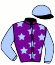 casaque portée par Dewulf S. jockey du cheval de course GELINOTTE DAIRPET, information pmu ZETURF