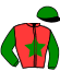casaque portée par Abrivard M. jockey du cheval de course HARALDINE, information pmu ZETURF