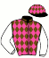 casaque portée par Mouchard J. jockey du cheval de course GAMME DE BASSIERE, information pmu ZETURF