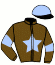 casaque portée par Godey Mme Hél. jockey du cheval de course GIOS DAIRPET, information pmu ZETURF