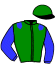 casaque portée par Lecanu F. jockey du cheval de course KIMMAJO, information pmu ZETURF