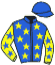 casaque portée par Poulain Mme Aga. jockey du cheval de course JACKPOT BREIZH, information pmu ZETURF casaque portée par Poulain Mme Aga. jockey du cheval de course JACKPOT BREIZH, information pmu ZETURF