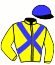 casaque portée par Lambertz E. jockey du cheval de course GINETTA DE VAL (FR), information pmu ZETURF