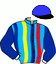 casaque portée par Duvaldestin C. jockey du cheval de course BURNING MAN (SE), information pmu ZETURF