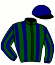 casaque portée par Cabre J. jockey du cheval de course LAKOTA SWEET (FR), information pmu ZETURF