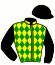 casaque portée par Grosbois C. jockey du cheval de course ROYALICKLY (FR), information pmu ZETURF