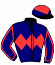 casaque portée par Deniel K. jockey du cheval de course RETT DINGUE DE TOI (FR), information pmu ZETURF