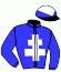 casaque portée par Roussel Ale. jockey du cheval de course GOT NAVY, information pmu ZETURF