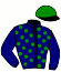 casaque portée par Bourgeais A. jockey du cheval de course IRISH STORM, information pmu ZETURF