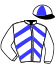 casaque portée par Chavatte A. A. jockey du cheval de course FLORA SCOTIA, information pmu ZETURF