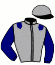 casaque portée par Bourgeais A. jockey du cheval de course ACOUSTIC, information pmu ZETURF
