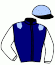 casaque portée par Grosbois C. jockey du cheval de course KENNY, information pmu ZETURF