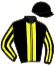 casaque portée par Desmigneux F. jockey du cheval de course DOLLAR BABY, information pmu ZETURF