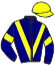 casaque portée par Moutard Jer. jockey du cheval de course SOUS INFLUENCE, information pmu ZETURF
