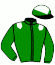 casaque portée par Subias A. jockey du cheval de course PENNBLE, information pmu ZETURF