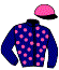 casaque portée par D' Andigne O. jockey du cheval de course WOODWIND DAVIS, information pmu ZETURF