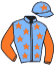 casaque portée par Riou C. jockey du cheval de course MONEY MONEY, information pmu ZETURF