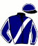 casaque portée par Derieux R. jockey du cheval de course GRATTE CIEL, information pmu ZETURF