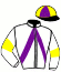 casaque portée par Hardy B. jockey du cheval de course JALWAY DANICA, information pmu ZETURF
