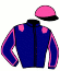 casaque portée par Thomain D. jockey du cheval de course JACKASS, information pmu ZETURF