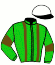 casaque portée par Nicoleau J. jockey du cheval de course REINE DE VITESSE (FR), information pmu ZETURF