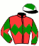 casaque portée par D' Andigne O. jockey du cheval de course BOWDRA (FR), information pmu ZETURF