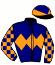 casaque portée par Soumillon C. jockey du cheval de course FRANCOBELGE, information pmu ZETURF