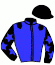 casaque portée par D' Andigne O. jockey du cheval de course KARSADOR (GB), information pmu ZETURF