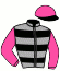casaque portée par Raffin O. jockey du cheval de course GACHETTE MONTAVAL (FR), information pmu ZETURF