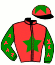 casaque portée par Crublet E. jockey du cheval de course ARGENTEA, information pmu ZETURF