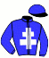 casaque portée par Roussel Ale. jockey du cheval de course GOT SHINE (FR), information pmu ZETURF