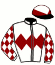 casaque portée par Lebouc Hug. jockey du cheval de course ICENAME MOME, information pmu ZETURF