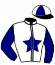 casaque portée par Mottier M. jockey du cheval de course HANA D'OCCAGNES, information pmu ZETURF