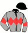 casaque portée par Follin Yla. jockey du cheval de course IODEE, information pmu ZETURF