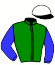 casaque portée par Justum M. jockey du cheval de course KHAN, information pmu ZETURF