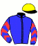 casaque portée par Grosbois C. jockey du cheval de course EL TANGO BELLO, information pmu ZETURF