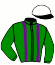 casaque portée par Bourgeais A. jockey du cheval de course HELLO SUN, information pmu ZETURF